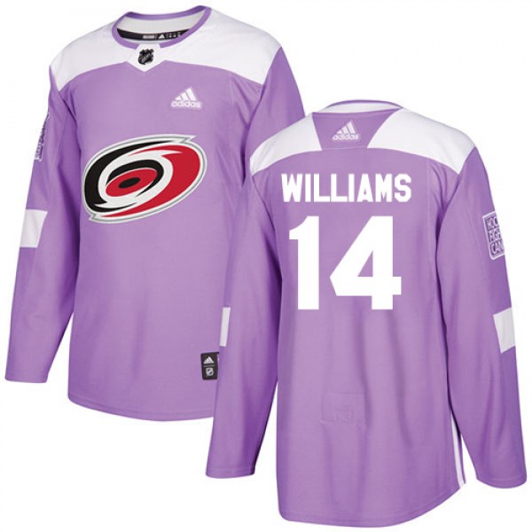 Adidas Carolina Hurricanes #14 Justin Williams Pur...