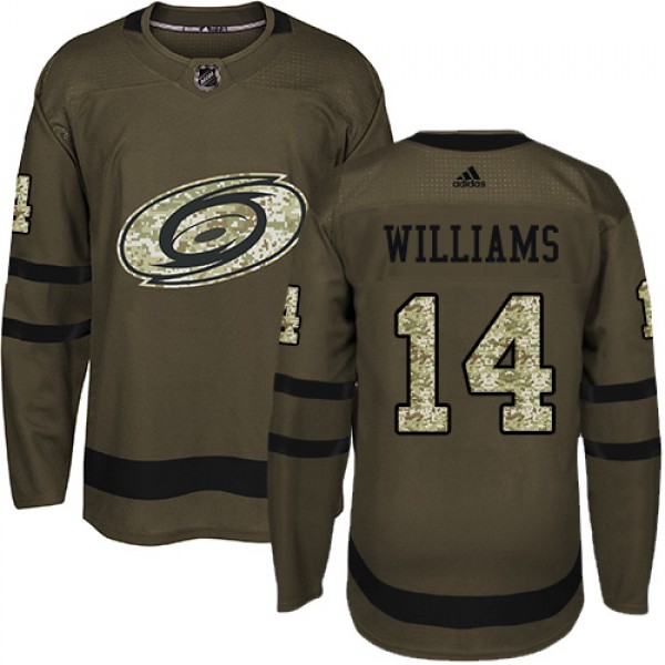 Adidas Carolina Hurricanes #14 Justin Williams Gre...