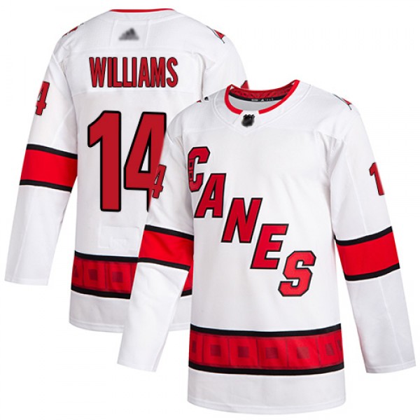 Adidas Carolina Hurricanes #14 Justin Williams Whi...