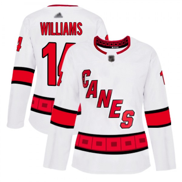 Adidas Carolina Hurricanes #14 Justin Williams Whi...