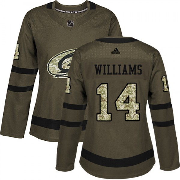 Adidas Carolina Hurricanes #14 Justin Williams Gre...