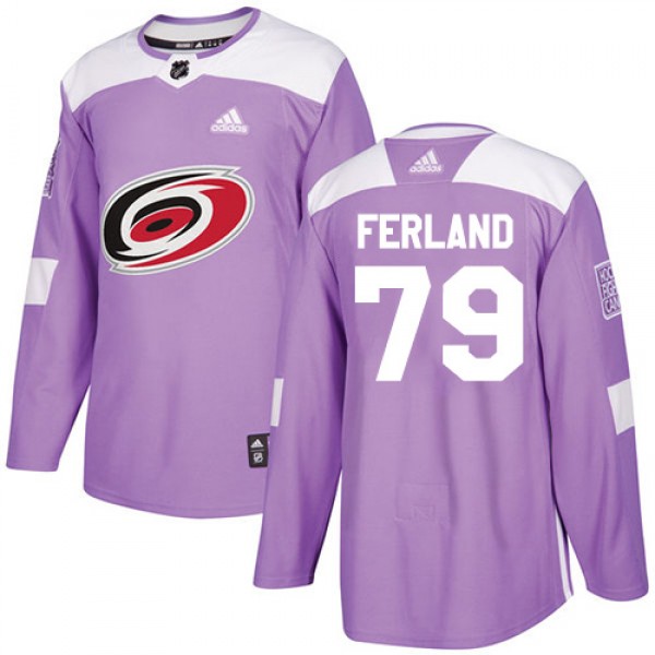 Adidas Carolina Hurricanes #79 Michael Ferland Pur...