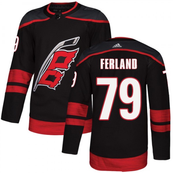 Adidas Carolina Hurricanes #79 Michael Ferland Bla...