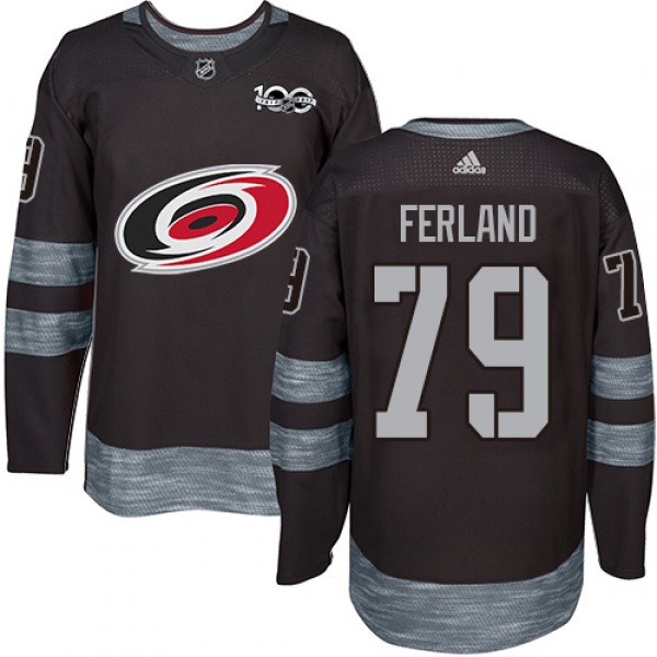 Adidas Carolina Hurricanes #79 Michael Ferland Bla...