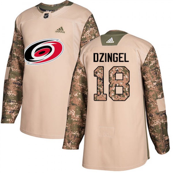 Adidas Carolina Hurricanes #18 Ryan Dzingel Camo A...