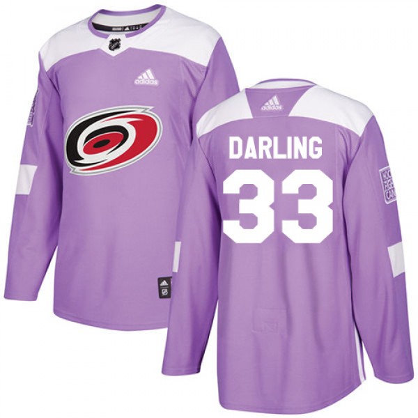 Adidas Carolina Hurricanes #33 Scott Darling Purpl...