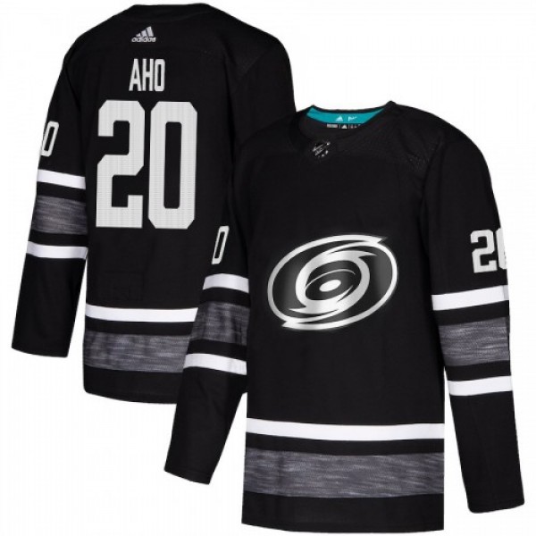 Adidas Carolina Hurricanes #20 Sebastian Aho Black...