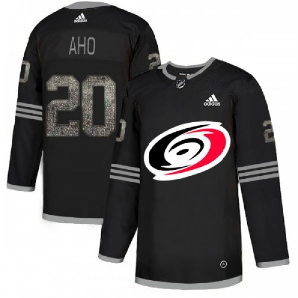 Adidas Carolina Hurricanes #20 Sebastian Aho Black...