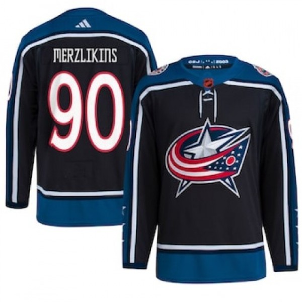 Columbus Blue Columbus Blue Jackets #90 Elvis Merz...