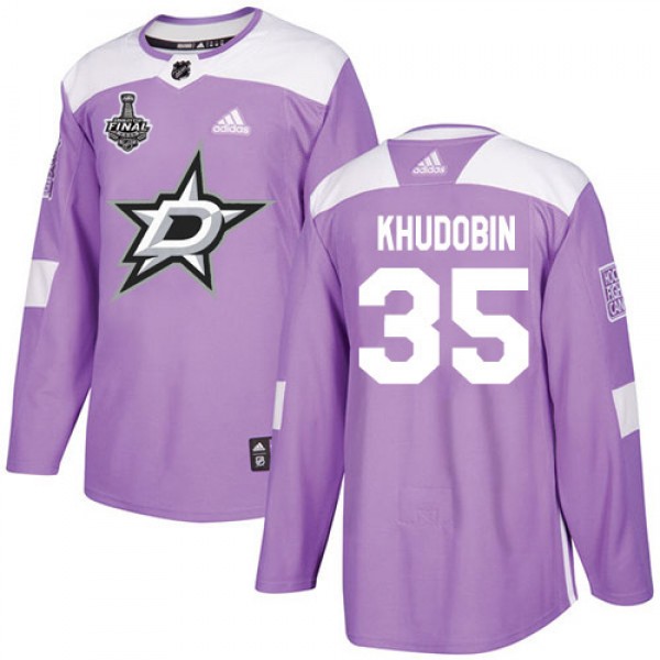 Adidas Dallas Stars #35 Anton Khudobin Purple Auth...