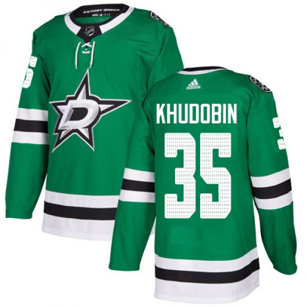 Adidas Dallas Stars #35 Anton Khudobin Green Home ...