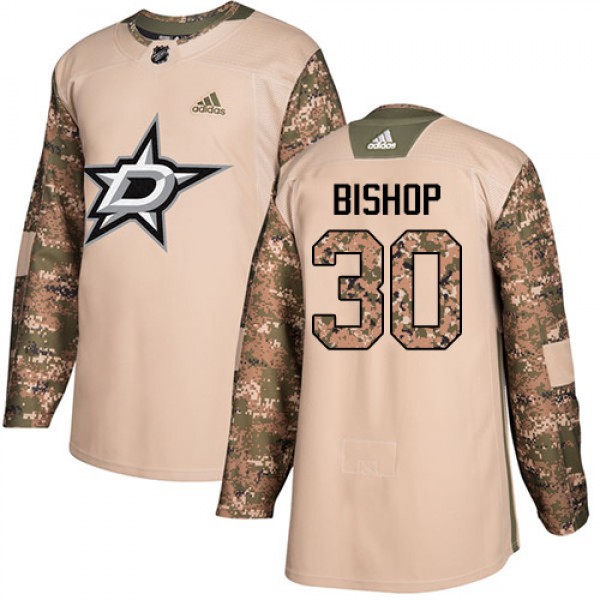 Adidas Dallas Stars #30 Ben Bishop Camo Authentic ...