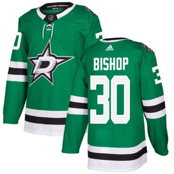 Adidas Dallas Stars #30 Ben Bishop Green Home Auth...