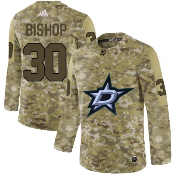 Adidas Dallas Stars #30 Ben Bishop Camo Authentic ...