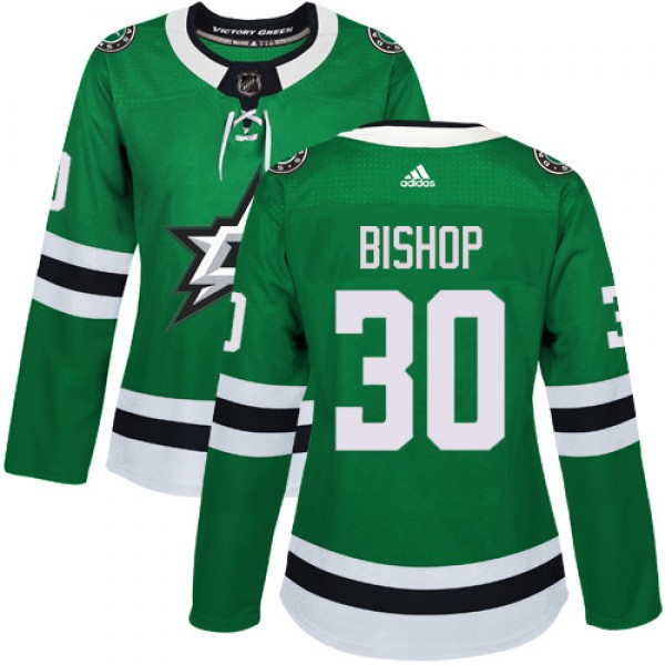 Adidas Dallas Stars #30 Ben Bishop Green Home Auth...