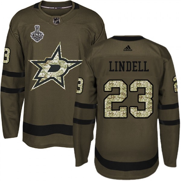 Adidas Dallas Stars #23 Esa Lindell Green Salute t...