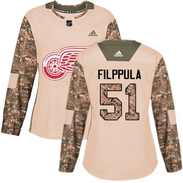 Adidas Detroit Red Wings #51 Valtteri Filppula Cam...