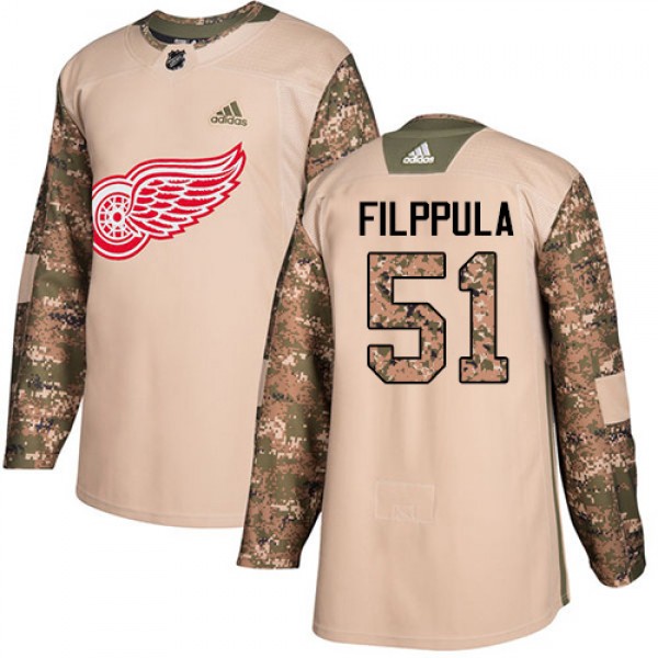 Adidas Detroit Red Wings #51 Valtteri Filppula Cam...