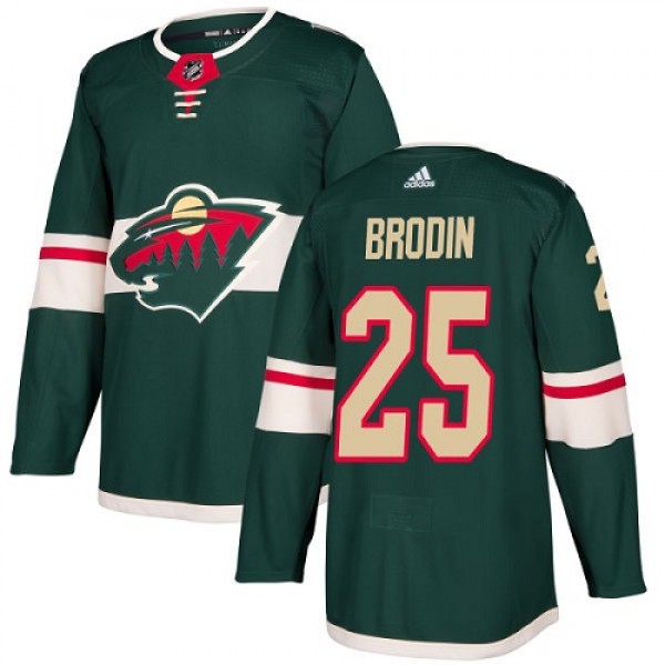 Adidas Minnesota Wild #25 Jonas Brodin Green Home ...