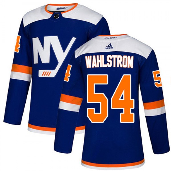 Adidas New York Islanders #54 Oliver Wahlstrom Blu...