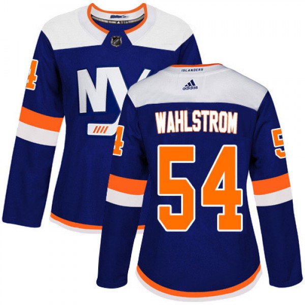 Adidas New York Islanders #54 Oliver Wahlstrom Blu...