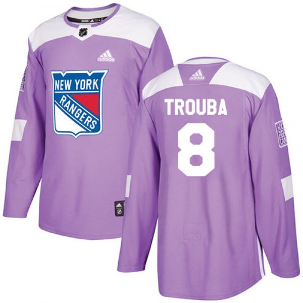 Adidas New York Rangers #8 Jacob Trouba Purple Aut...