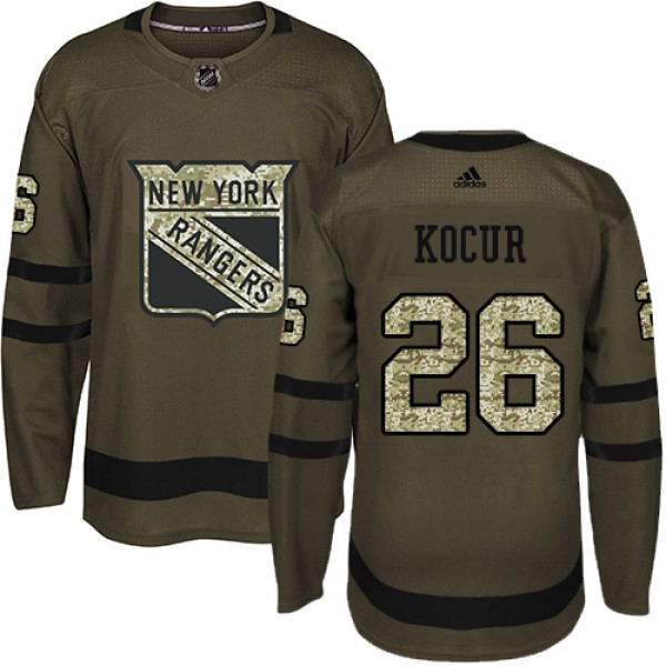 Adidas New York Rangers #26 Joe Kocur Green Salute...