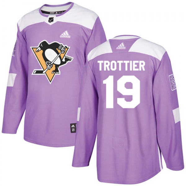 Adidas Pittsburgh Penguins #19 Bryan Trottier Purp...