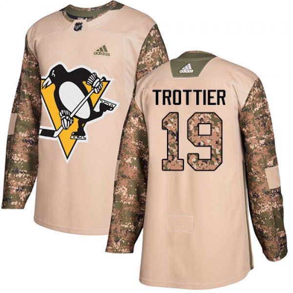 Adidas Pittsburgh Penguins #19 Bryan Trottier Camo...