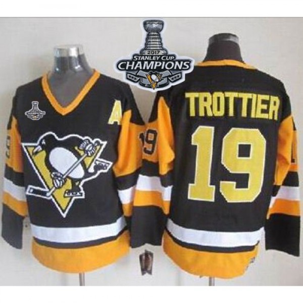 Pittsburgh Penguins #19 Bryan Trottier Black CCM T...