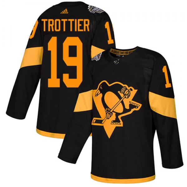 Adidas Pittsburgh Penguins #19 Bryan Trottier Blac...