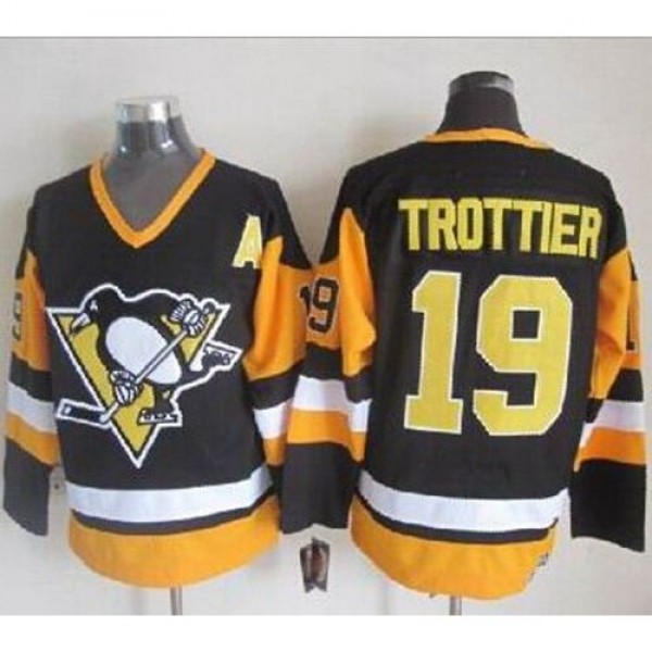 Pittsburgh Penguins #19 Bryan Trottier Black CCM T...