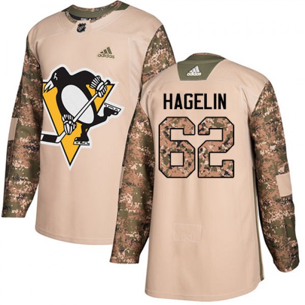 Adidas Pittsburgh Penguins #62 Carl Hagelin Camo A...