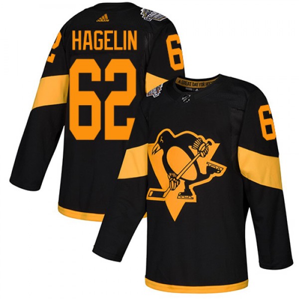 Adidas Pittsburgh Penguins #62 Carl Hagelin Black ...