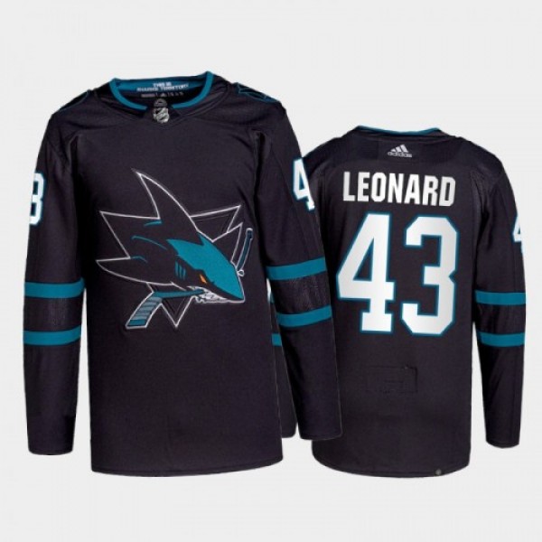 Adidas San Jose Sharks #43 John Leonard Men's...